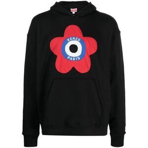 KENZO Flower Print Hoodie Men BLACK Sweaters & Cardigans